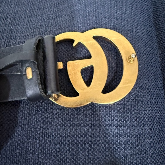 Gucci GG Marmont Black and Gold Belt - Picture 4 of 5